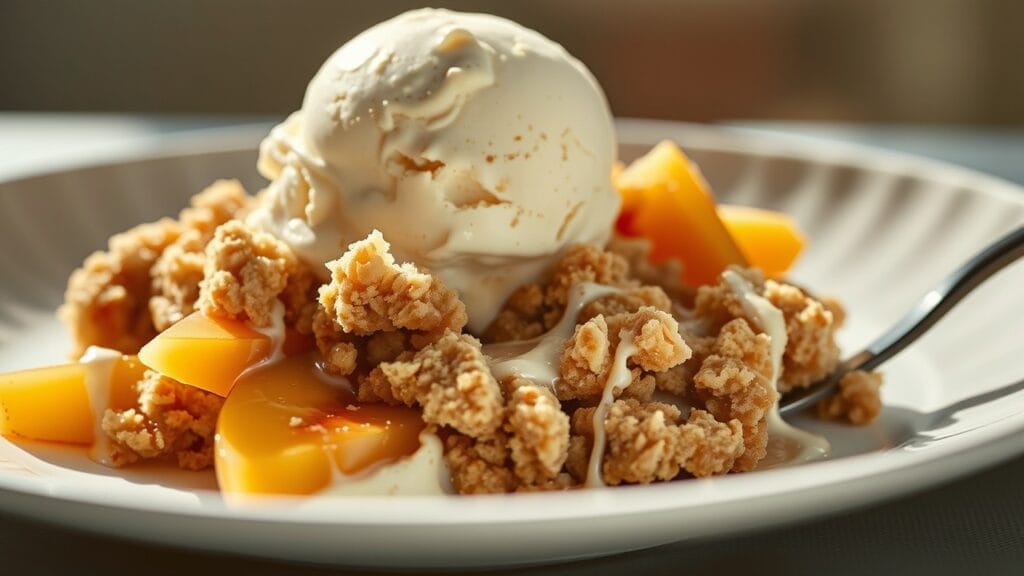 Slices of Peach Crumble