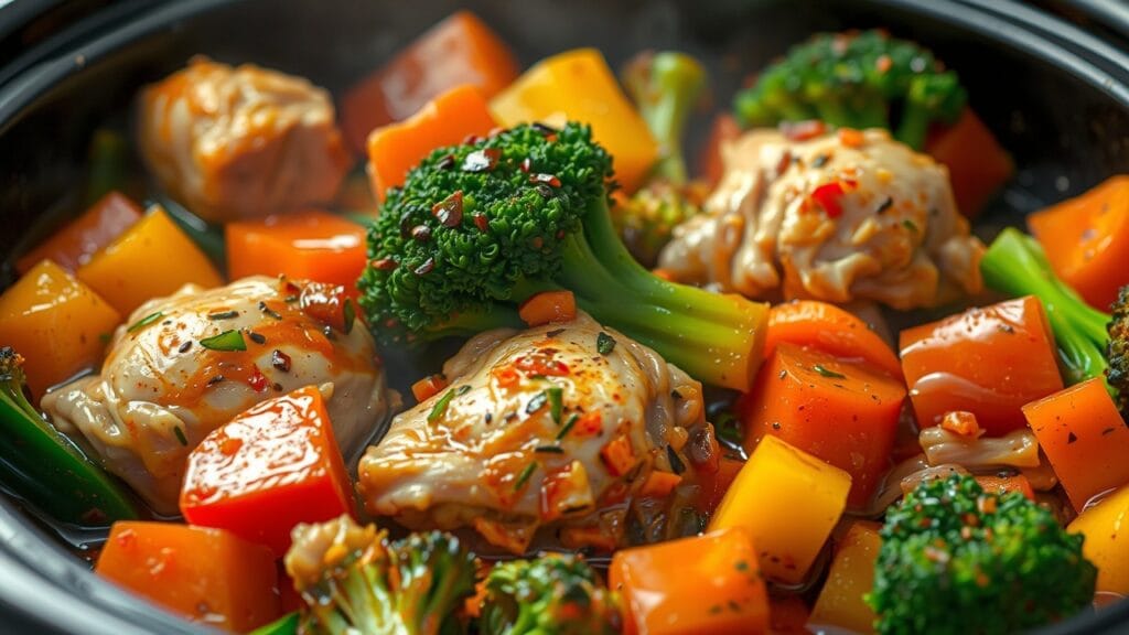 Chicken Breast with Vegetables in Slow Cooker