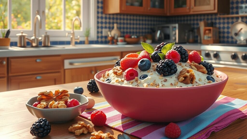 Overnight oats with berries